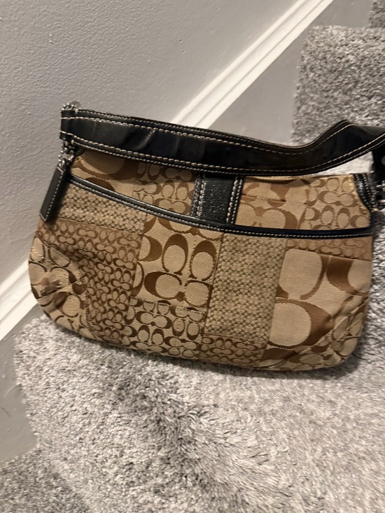 Coach Soho Signature C Canvas Patchwork Shoulder Bag